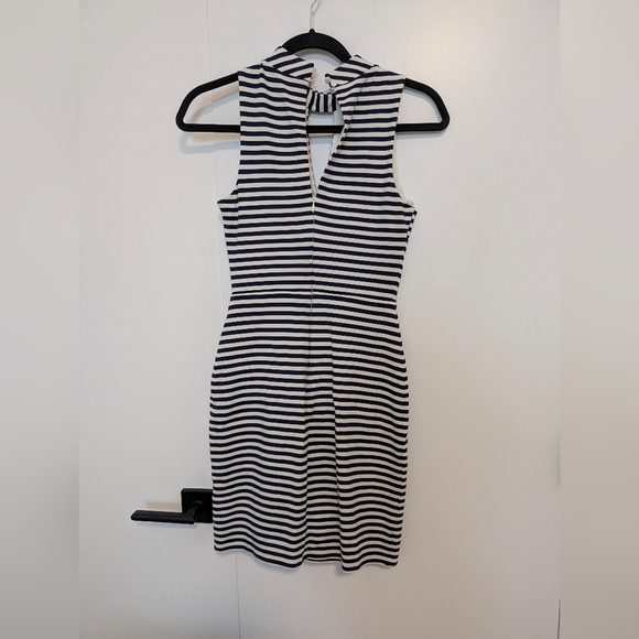 Ever New Bodycon Halter Navy Stripe Dress - Picture 2 of 4